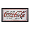 Coca Cola Drink in Bottles 5 Cents Framed LED Sign